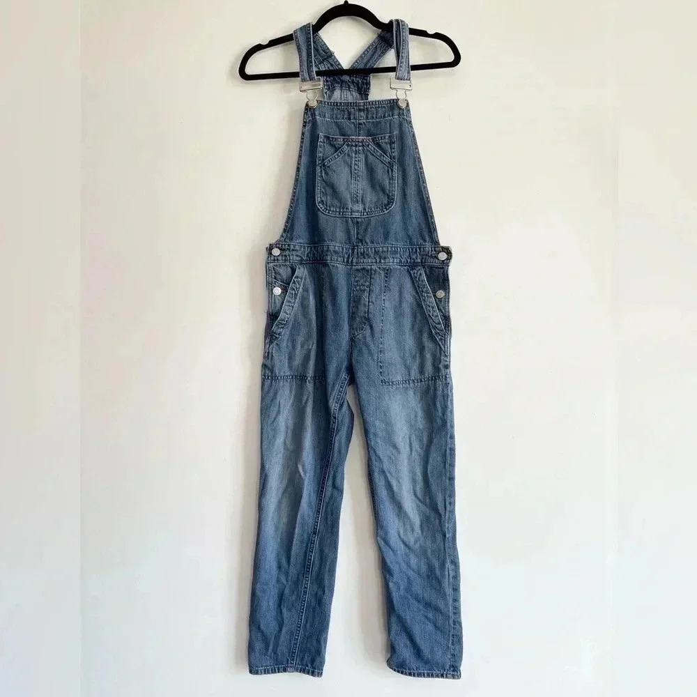 GAP Denim Women’s Jean Overalls Blue Classic Buckle Pants Adjustable